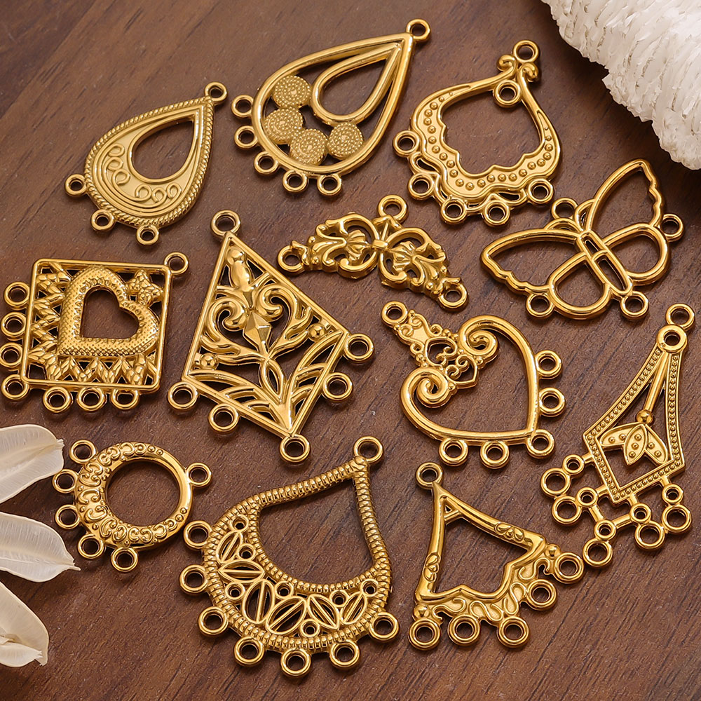 Body Jewelry Wholesale - 5pcs Stainless Steel Earring Connector Charms