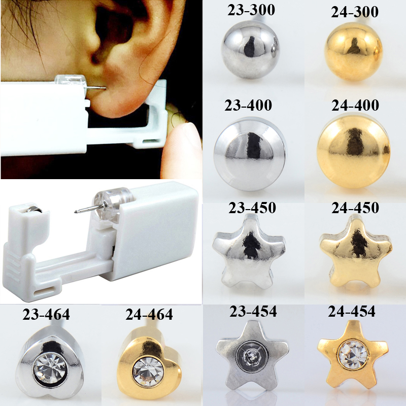 Body Jewelry Ear Plugs - 24pcs/Box No Pain Ear Piercing Kit