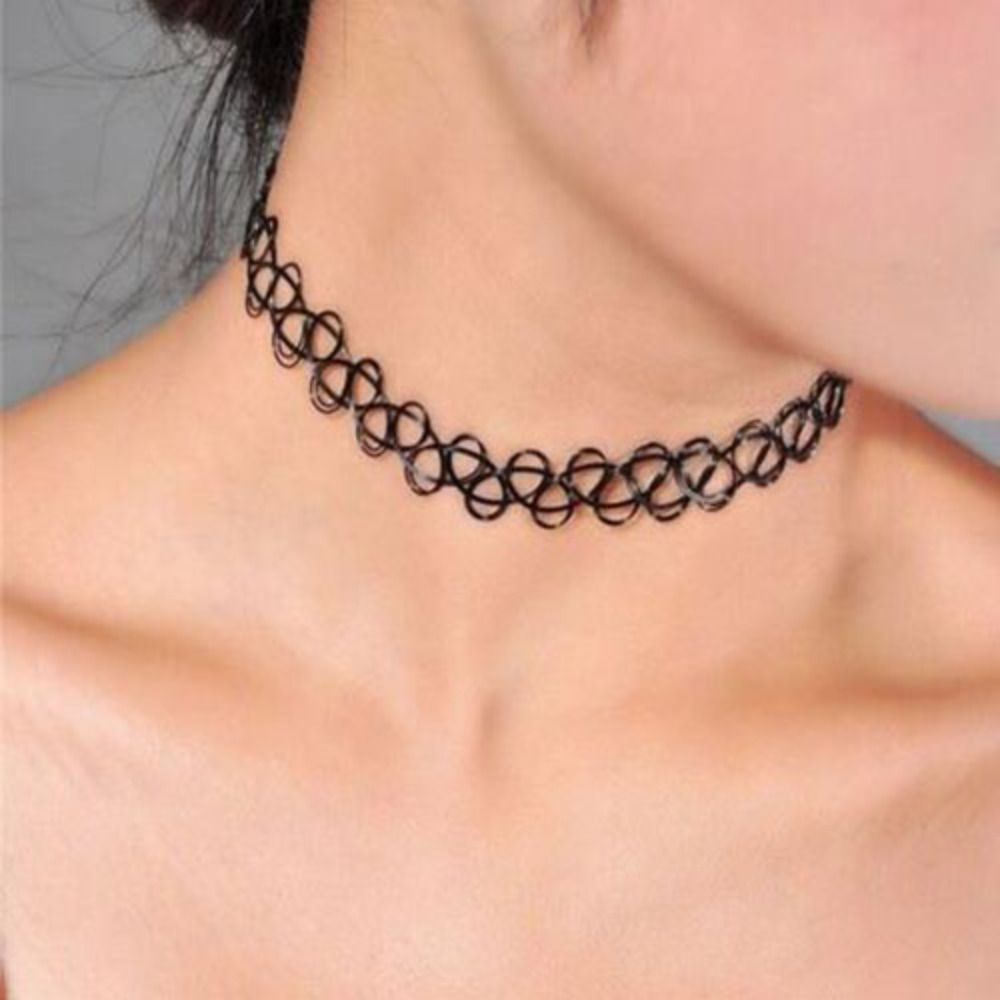 Body Jewelry Goth - Multi Color Braided Fish Thread Necklace