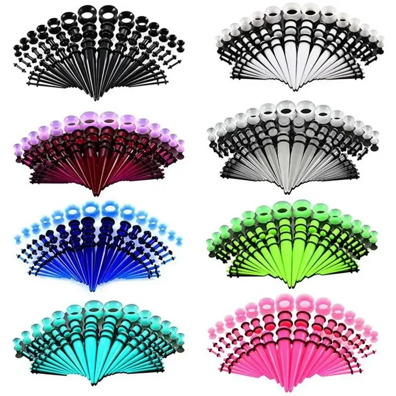 Body Jewelry Ear Plugs - 36/50pcs/Set Acrylic Ear Piercing Ear Stretching
