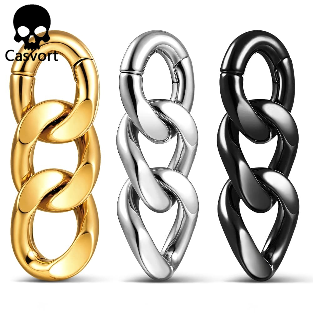 Casvort 2PCS 4mm 6G Chain Ear  - Body Jewelry Hangers ulasan dan harga