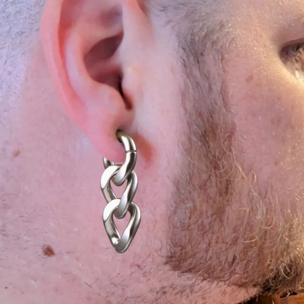 Casvort 2PCS 4mm 6G Chain Ear  - Body Jewelry Hangers ulasan dan harga