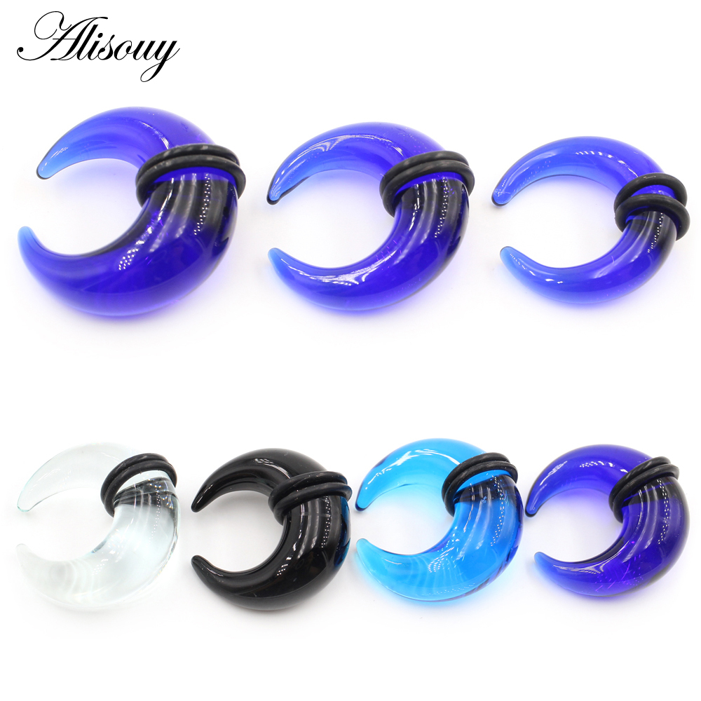Alisouy 2PCS C Shape Buffalo H - Body Jewelry Ear Plugs ulasan dan harga