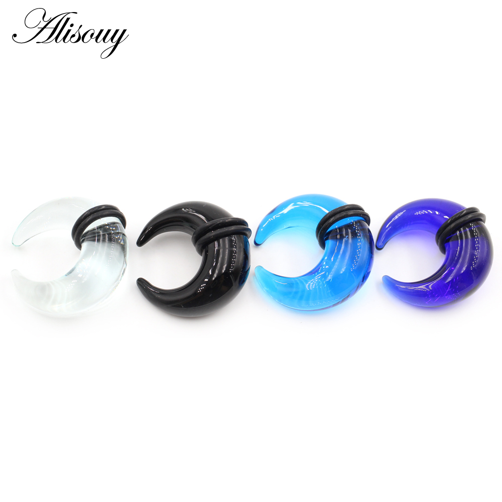 Alisouy 2PCS C Shape Buffalo H - Body Jewelry Ear Plugs ulasan dan harga
