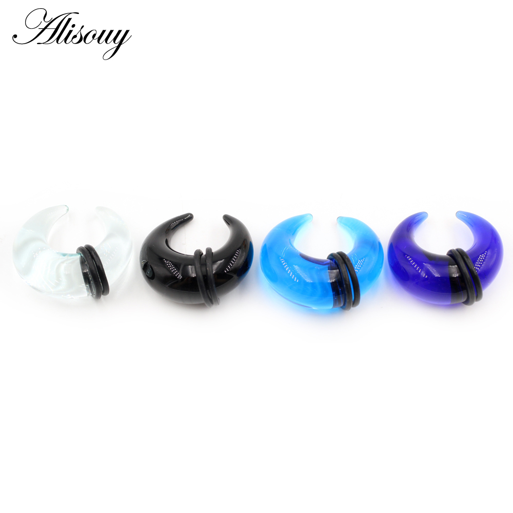 Alisouy 2PCS C Shape Buffalo H - Body Jewelry Ear Plugs ulasan dan harga