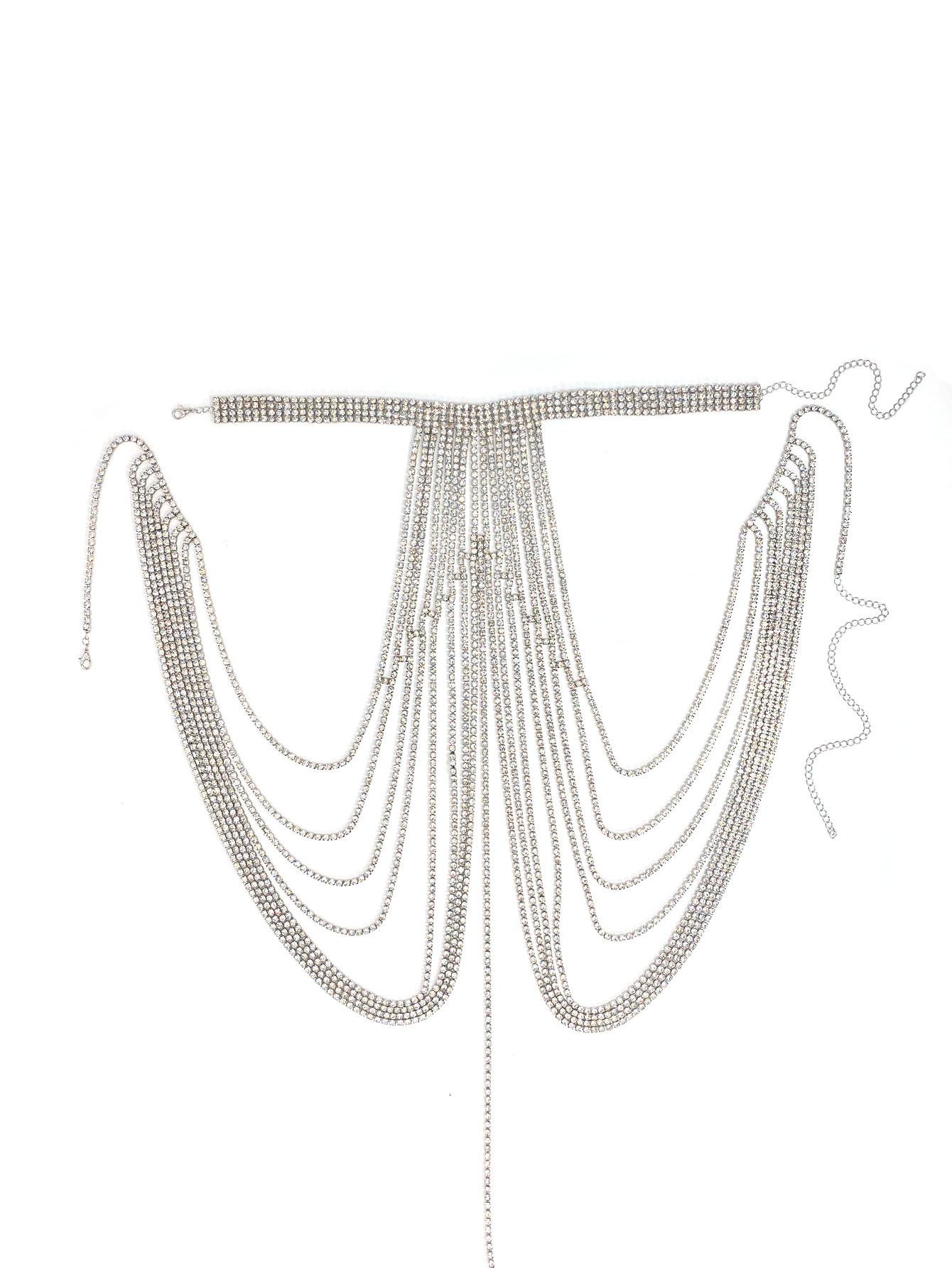 Luxury crystal chest chain, re - Body Jewelry High End ulasan dan harga