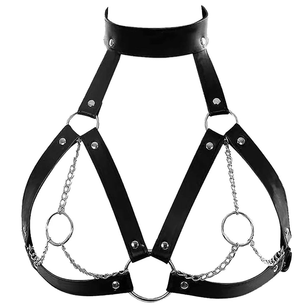 Women Leather Harness Belt Wai - Body Jewelry Goth ulasan dan harga