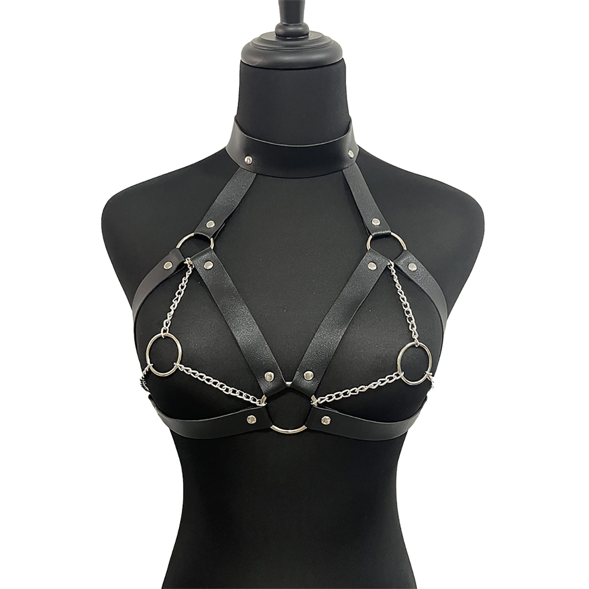 Women Leather Harness Belt Wai - Body Jewelry Goth ulasan dan harga
