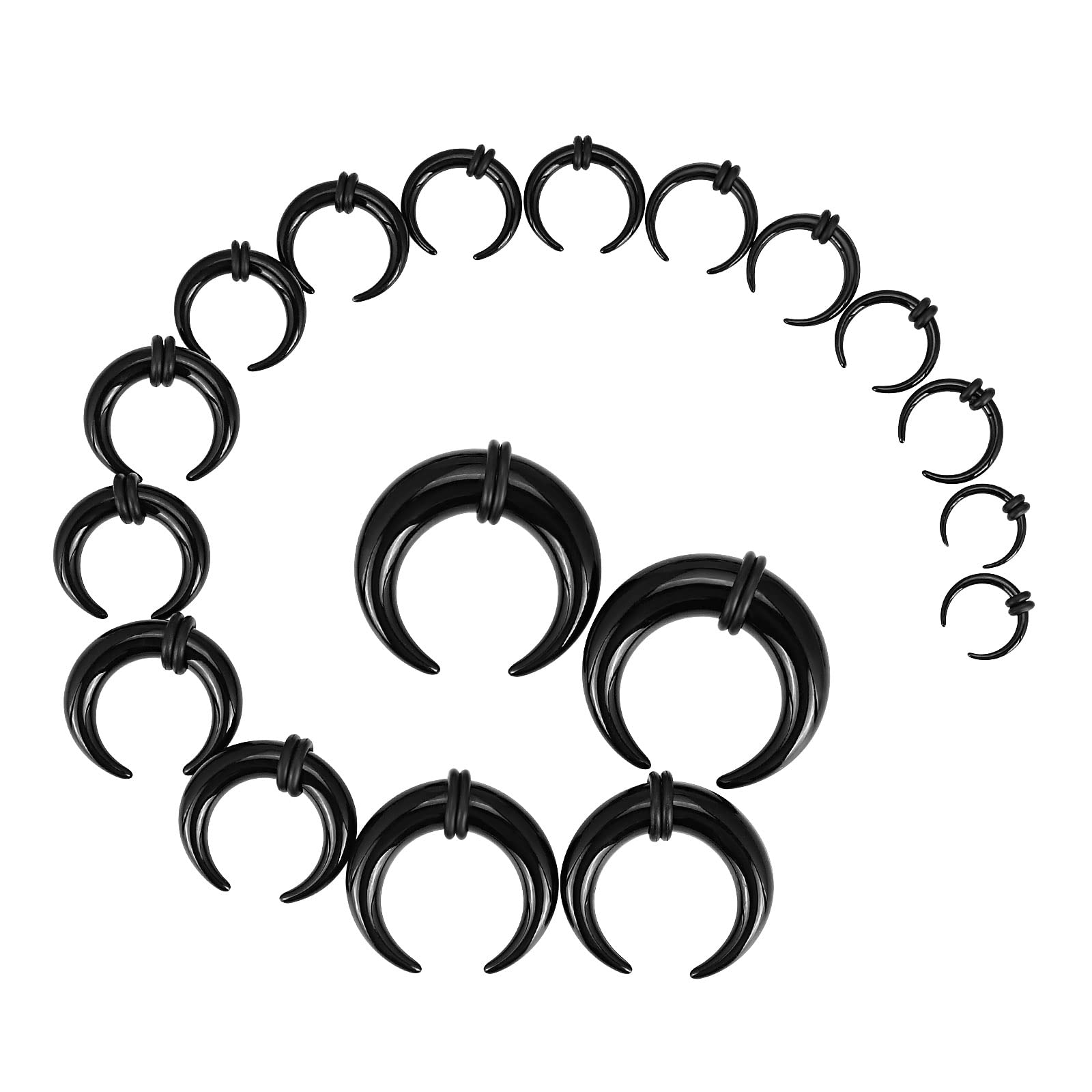 18Pcs Acrylic Septum Pincher T - Body Jewelry Ear Plugs ulasan dan harga