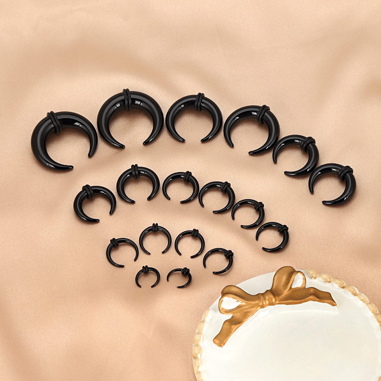 18Pcs Acrylic Septum Pincher T - Body Jewelry Ear Plugs ulasan dan harga