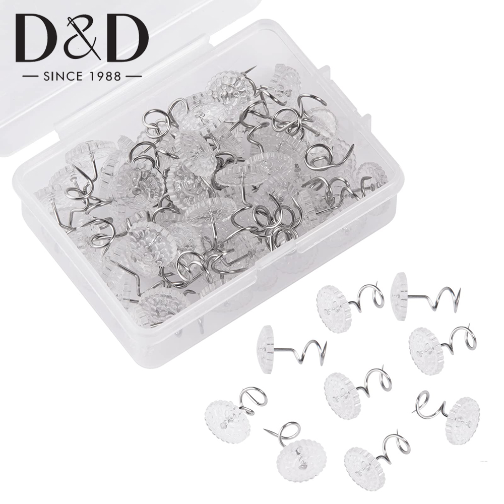 20/40/50Pcs Clear Twist Pins B - Threadless Push Pin ulasan dan harga