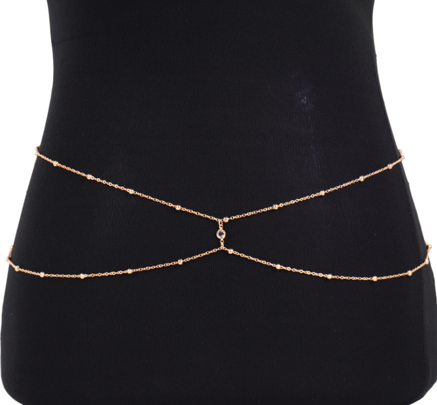 Clear Rhinestone Beaded Belly  - Body Jewelry Bulk ulasan dan harga