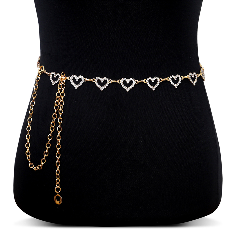 Fashion Rhinestone Heart Waist - Body Jewelry Bulk ulasan dan harga