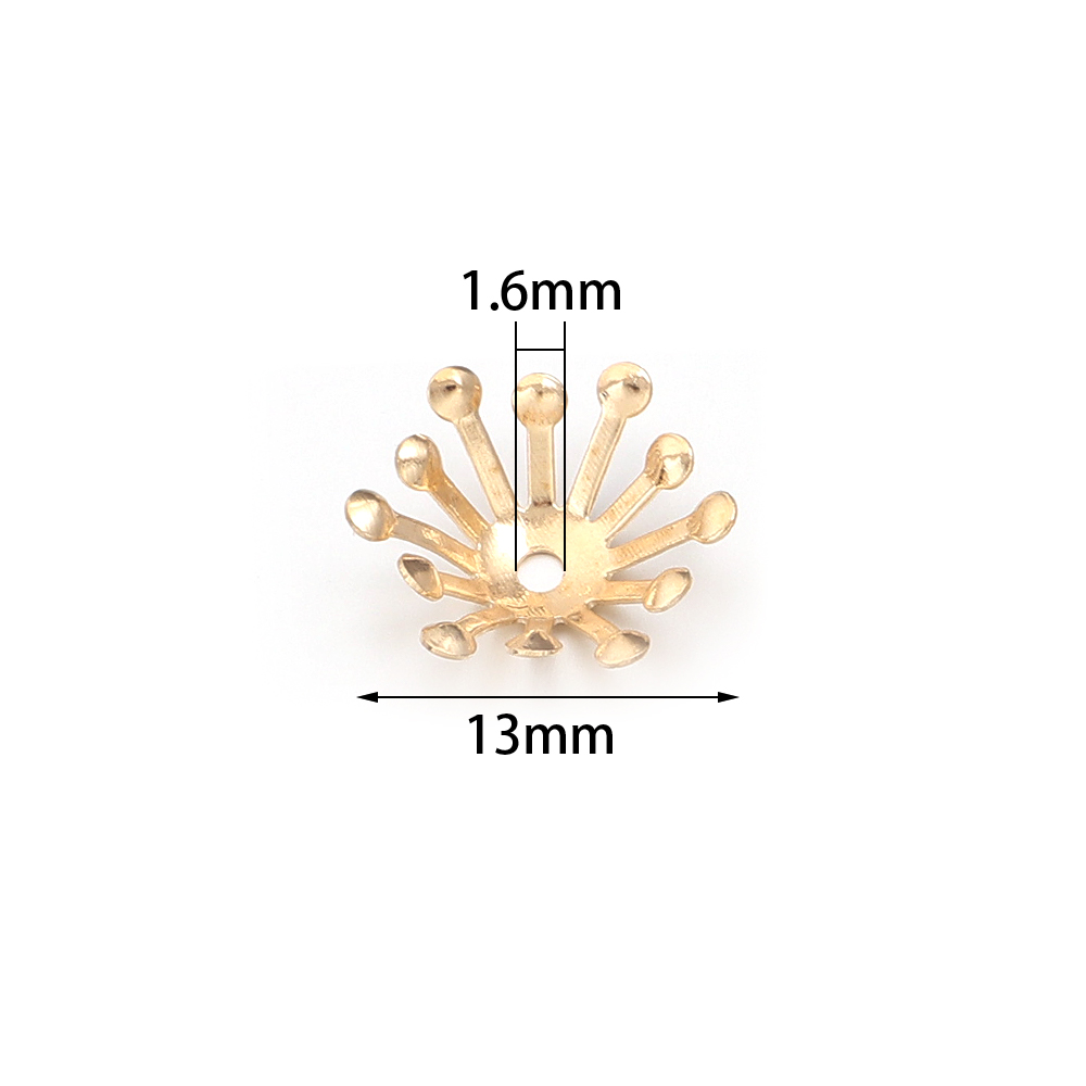 100Pcs Diameter 13MM Gold Colo - Body Jewelry Wholesale ulasan dan harga