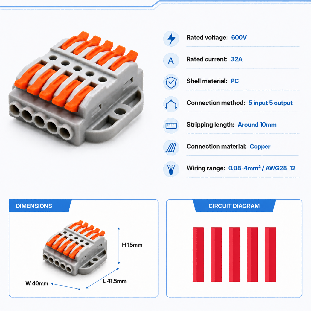 Wire Connectors 2-30 Pins Fast - Threadless Push Pin ulasan dan harga