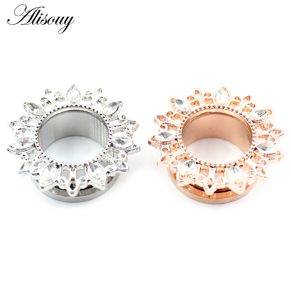 Alisouy 2pcs Stainless Steel F - Body Jewelry Ear Plugs ulasan dan harga