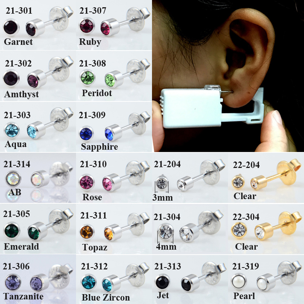 24pcs/Box No Pain Ear Piercing - Body Jewelry Ear Plugs ulasan dan harga
