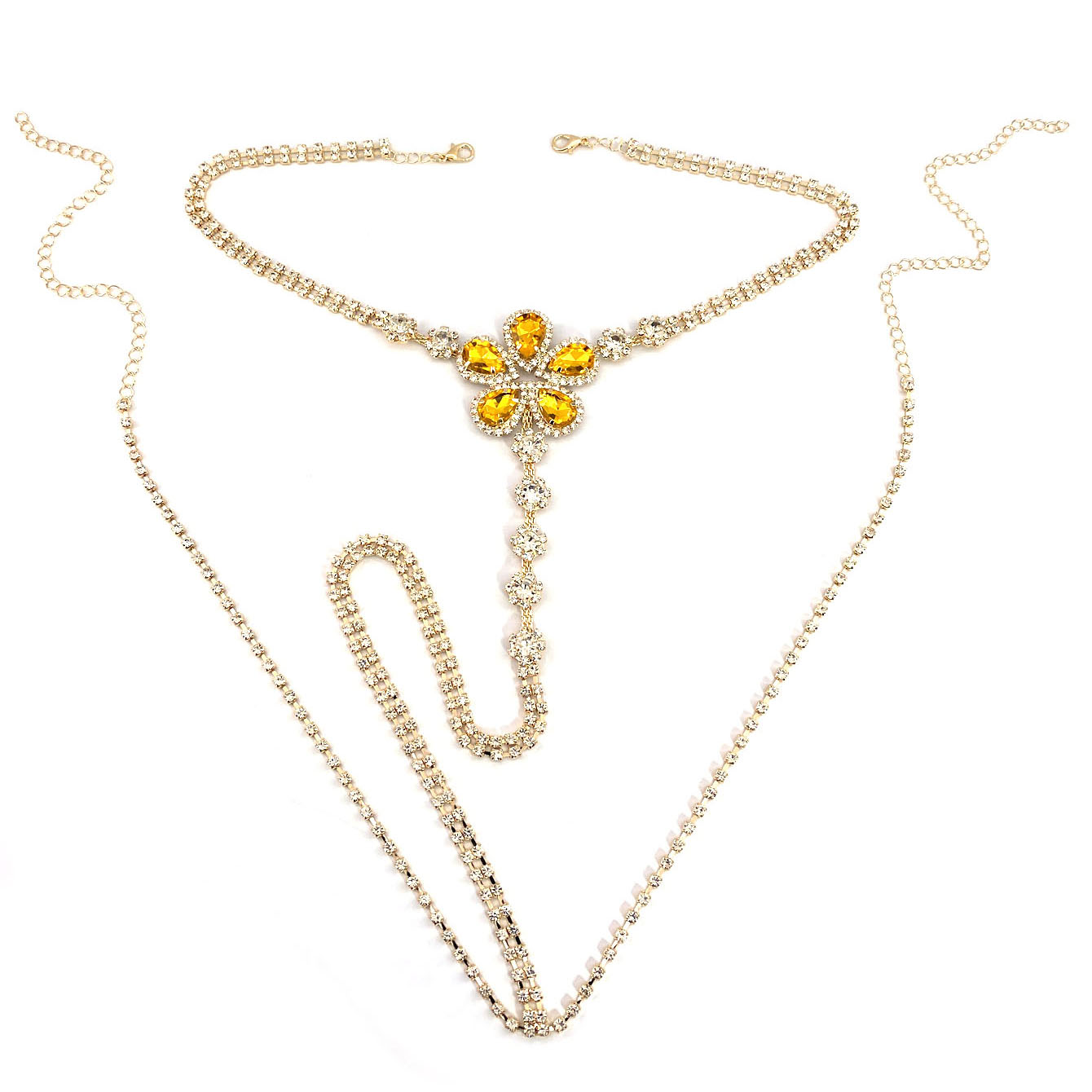 1pc Flower Shaped Sexy Rhinest - Body Jewelry Bulk ulasan dan harga