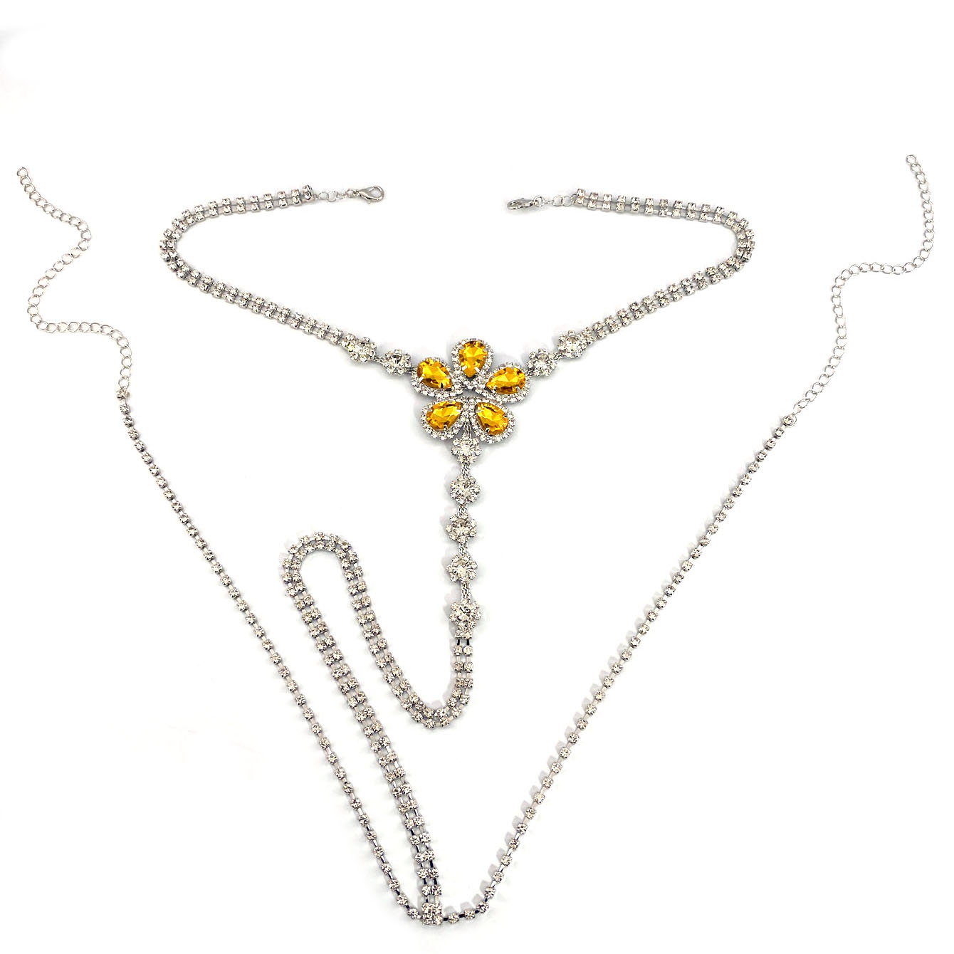 1pc Flower Shaped Sexy Rhinest - Body Jewelry Bulk ulasan dan harga