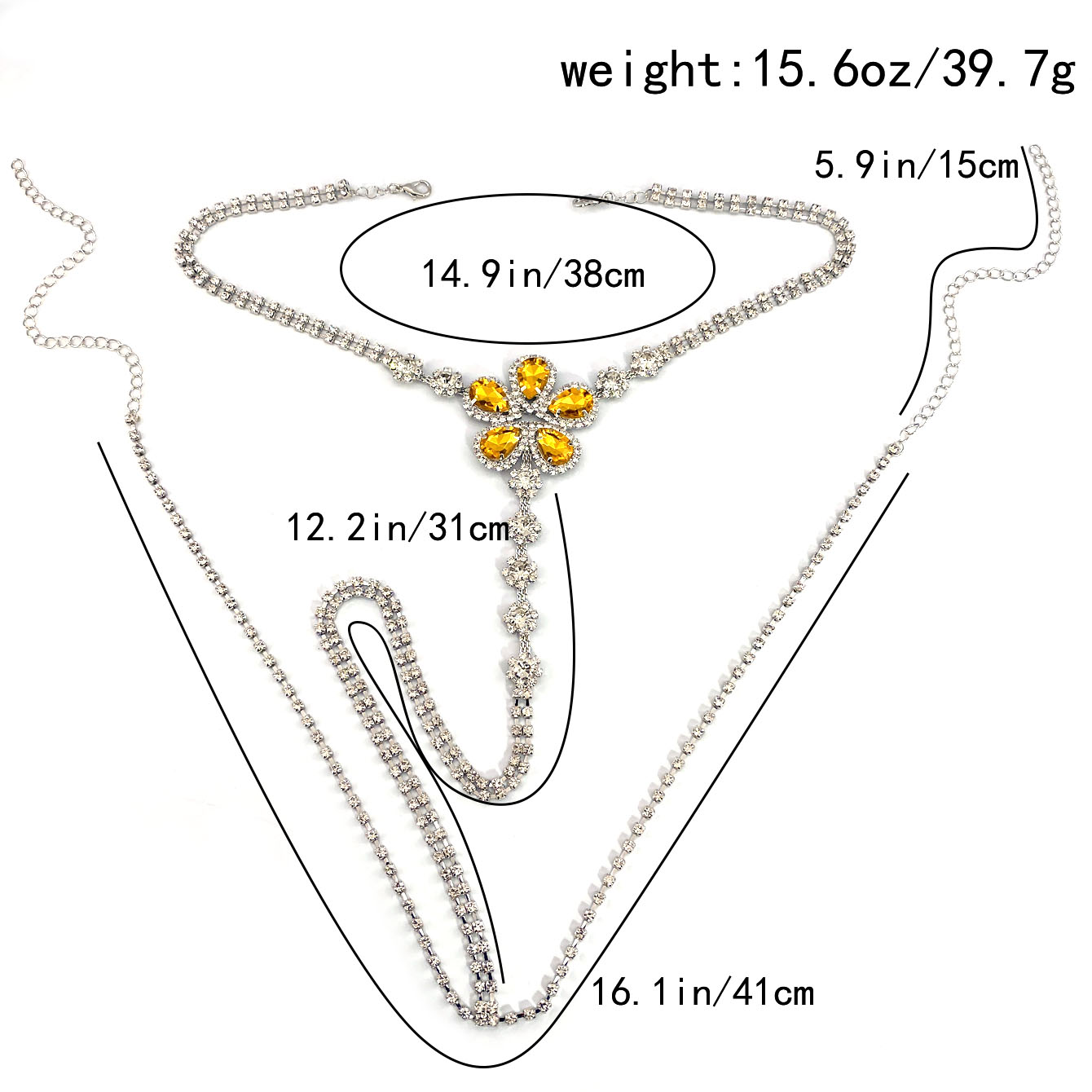1pc Flower Shaped Sexy Rhinest - Body Jewelry Bulk ulasan dan harga