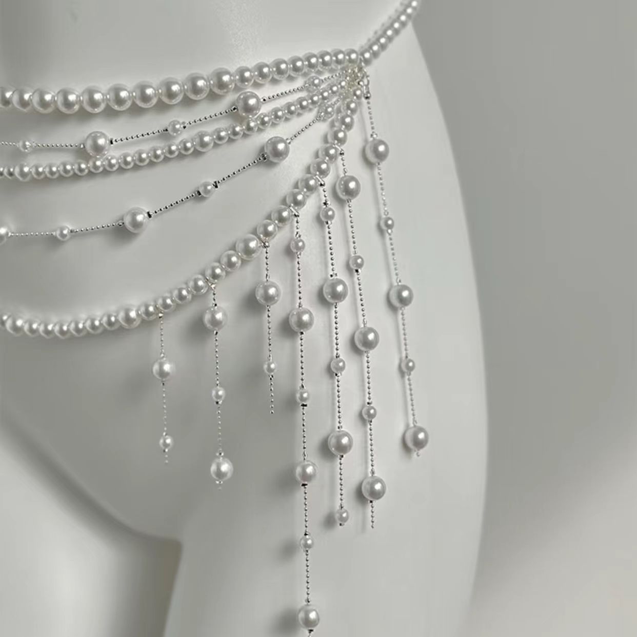 Luxurious Multi-Layer Pearl Ta - Body Jewelry High End ulasan dan harga