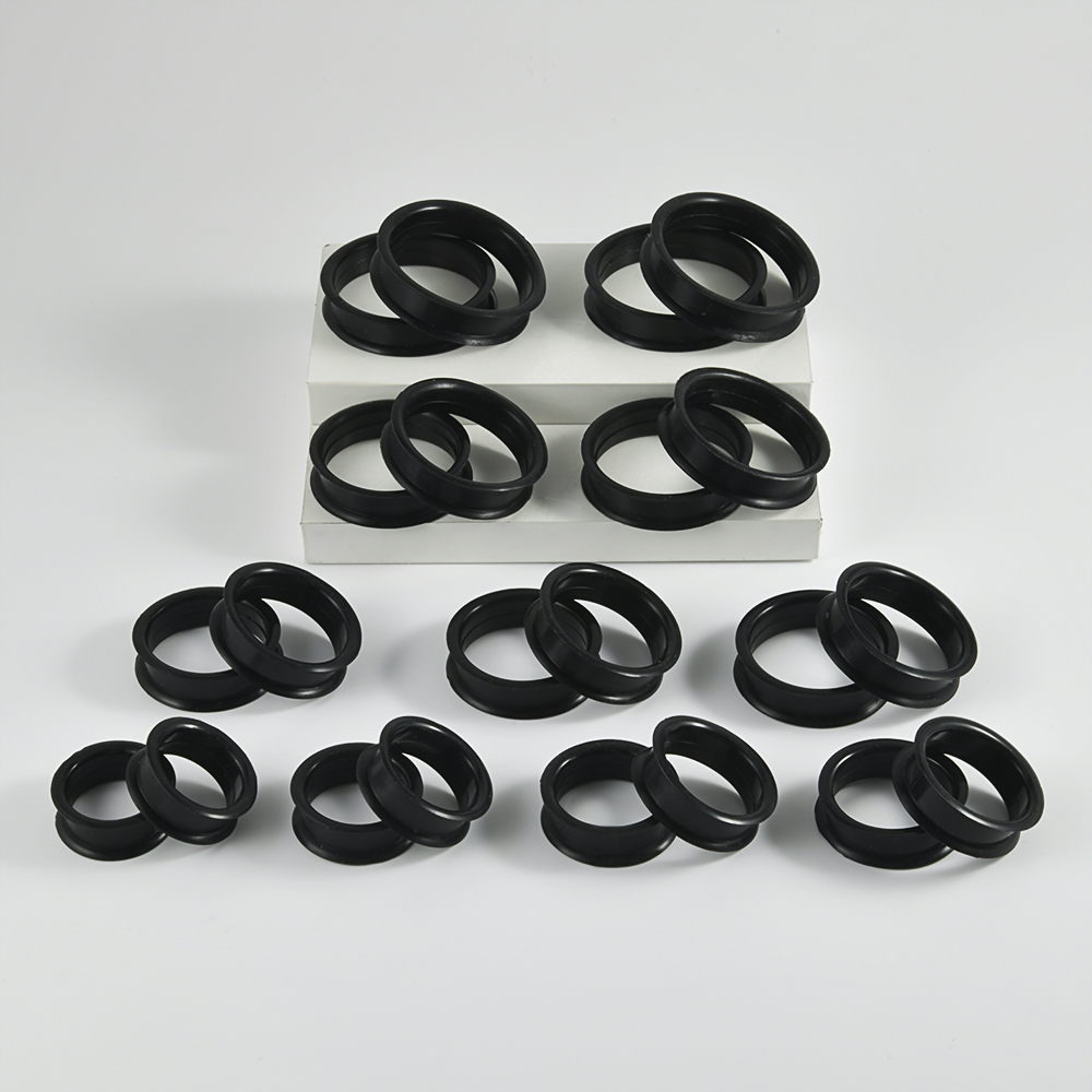 Pair Supersize Flexible Black  - Body Jewelry Ear Plugs ulasan dan harga