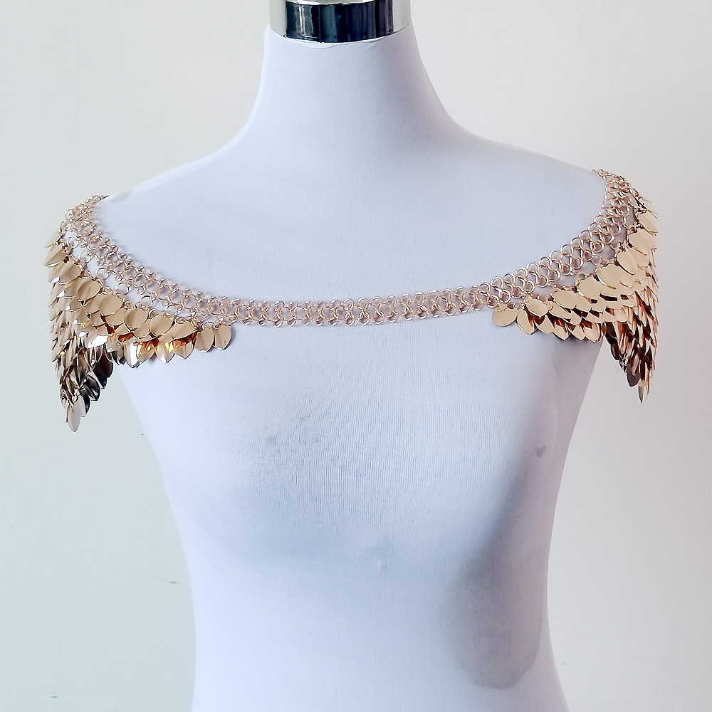 Gothic Gold Dragon Scale Shoul - Body Jewelry Goth ulasan dan harga
