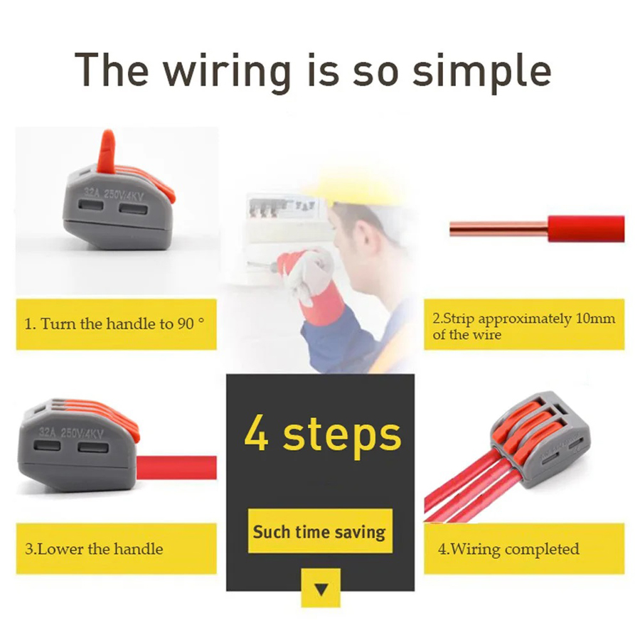 30/48 Pcs Fast Wiring Connecto - Threadless Push Pin ulasan dan harga