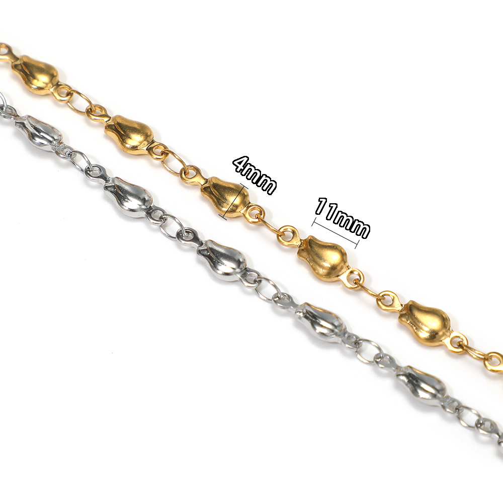 1 Meter Stainless Steel Flower - Body Jewelry Necklace ulasan dan harga