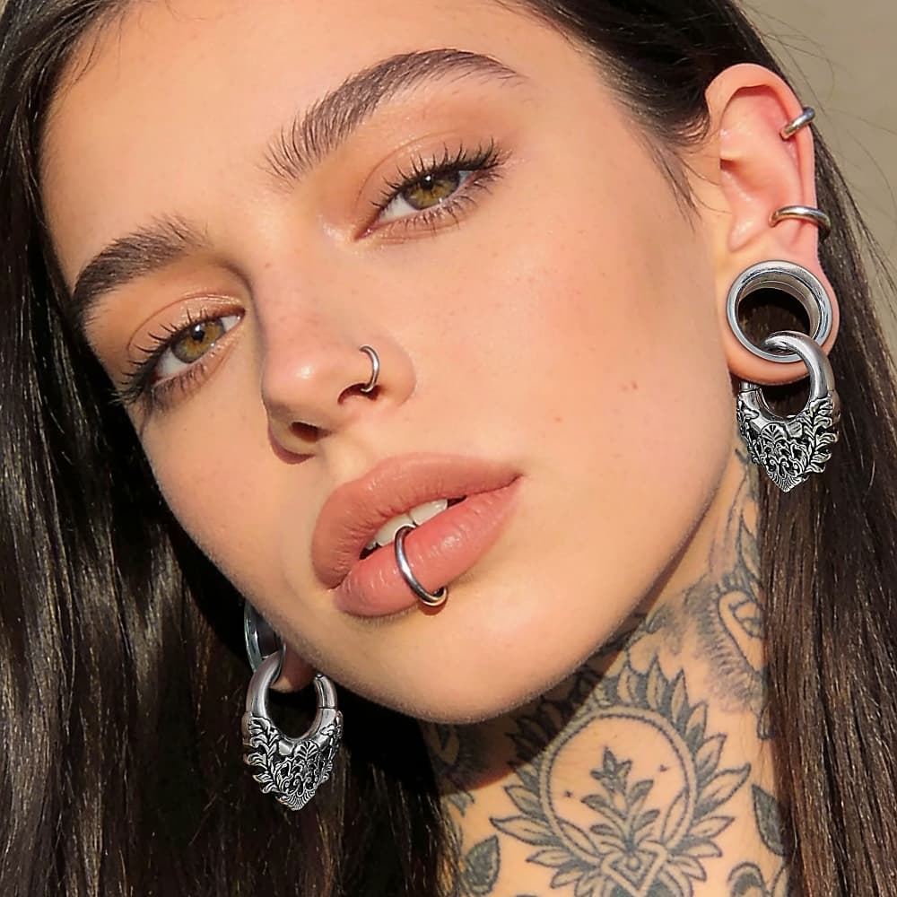 Giga 1/2Pcs Vintage 5mm(4g) Fl - Body Jewelry Hangers ulasan dan harga